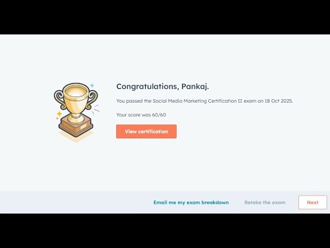 HubSpot Social Media Marketing Certification II Exam Answers | 100% Score | Live Pass | June 2025