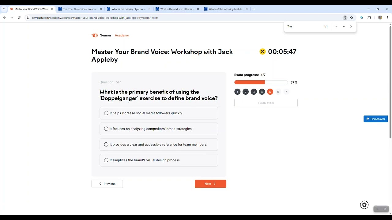 Chrome Extension for SEMrush Certification Exams 🎉 💻 Live Pass 🎥 ✅