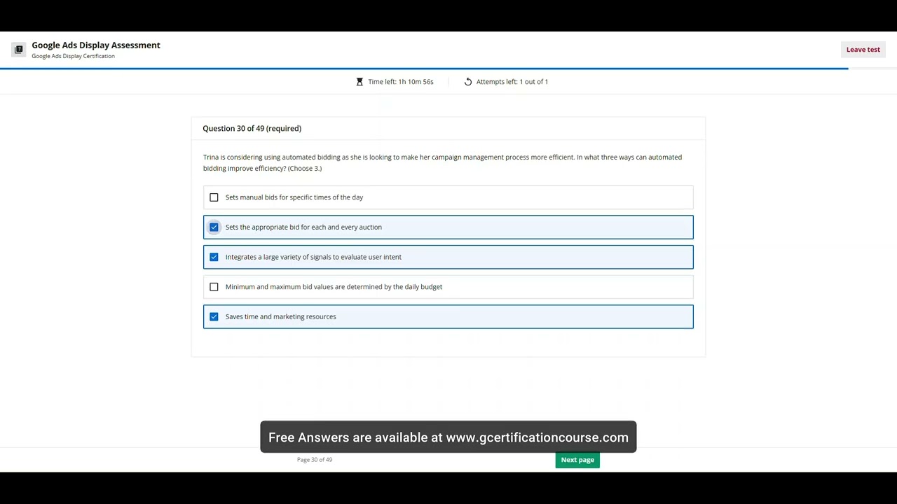 Google Ads Display Certification Exam Answers | 100% Score | Live Pass | June 2025