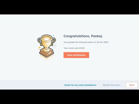 HubSpot Inbound Exam Answers | 100% Score | Live Pass | June 2025