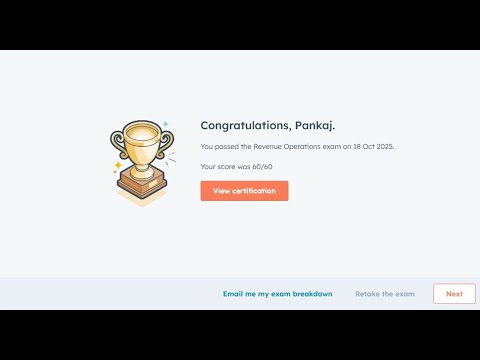 HubSpot Revenue Operations Exam Answers | 100% Score | Live Pass | June 2025