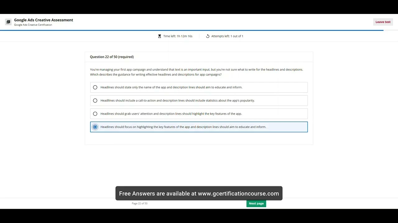 Google Ads Creative Certification Exam Answers | 100% Score | Live Pass | June 2025