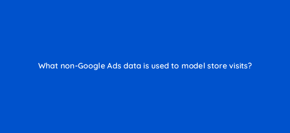 what non google ads data is used to model store visits 98819