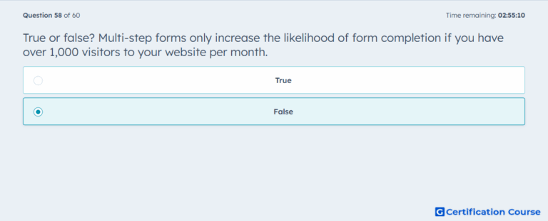 True or false? Multi-step forms only increase the likelihood