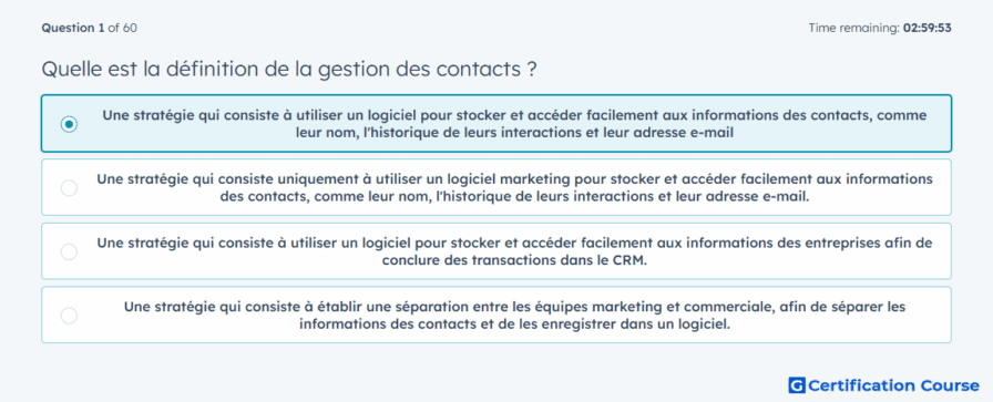 Quelle est la définition de la gestion des contacts