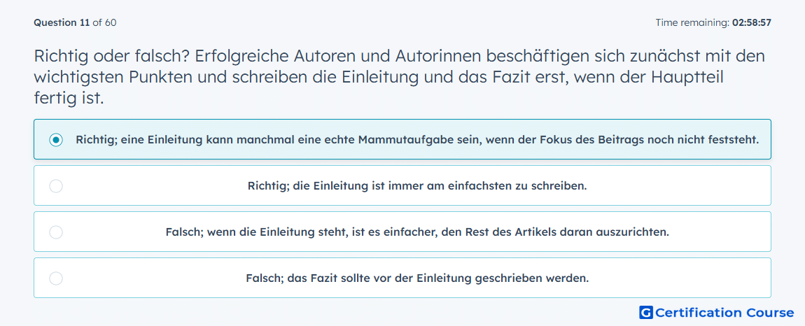 Richtig oder falsch Erfolgreiche Autoren und Autorinnen beschaftigen sich zunachst mit den wichtigsten Punkten und schreiben die E