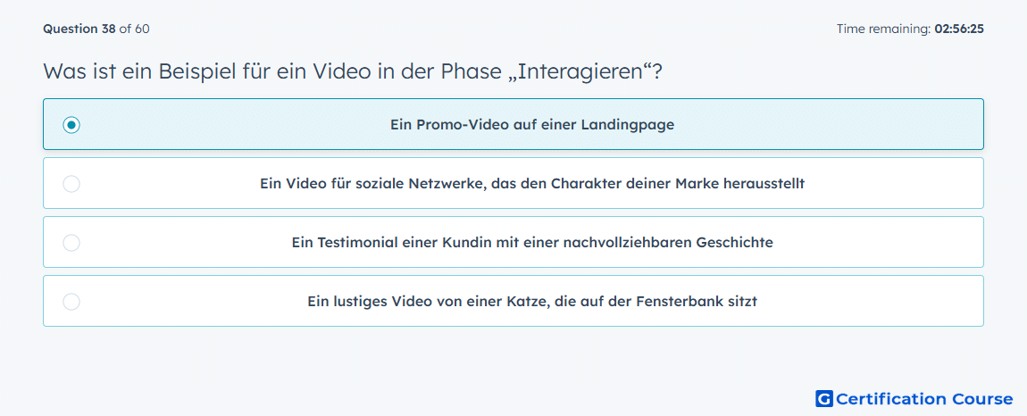 Was ist ein Beispiel fur ein Video in der Phase Interagieren