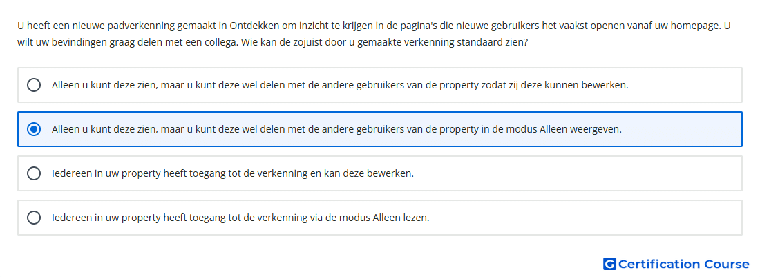 U heeft een nieuwe padverkenning gemaakt in Ontdekken om inzicht te krijgen in de pagina s die nieuwe gebruikers het vaakst openen