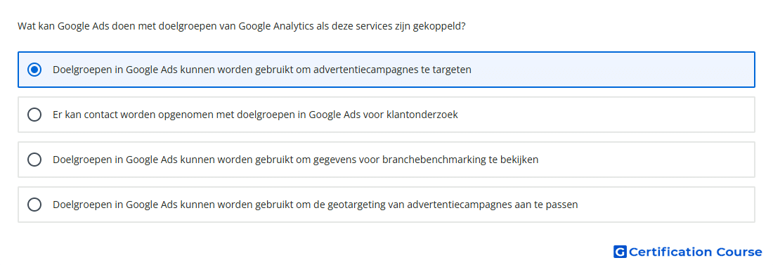Wat kan Google Ads doen met doelgroepen van Google Analytics als deze services zijn gekoppeld