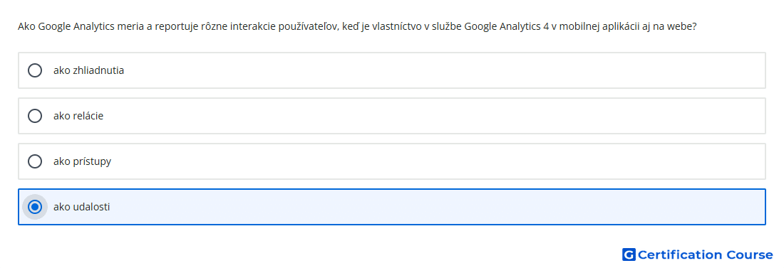 Ako Google Analytics meria a reportuje rozne interakcie pouzivatelov ked je vlastnictvo v sluzbe Google Analytics 4
