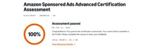 amazon sponsored ads advanced certification