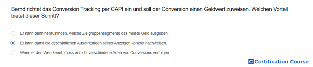 Bernd richtet das Conversion Tracking per CAPI ein und soll