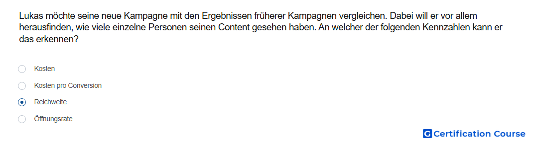 Lukas mochte seine neue Kampagne mit den Ergebnissen fruherer Kampagnen vergleichen Dabei will er vor allem herausfinden wie viele